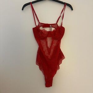 Red Lace Bodysuit